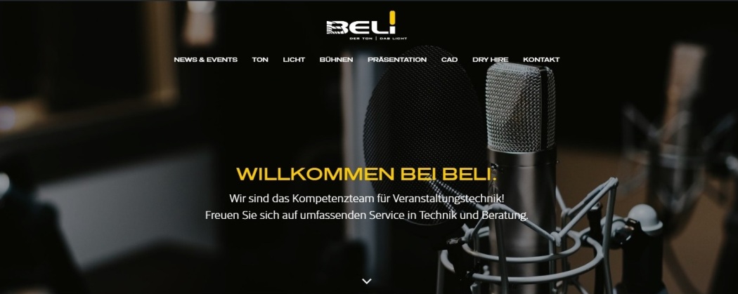 Screenshot der Website